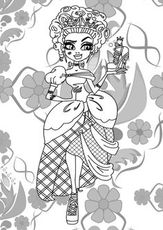 Frankie Stein Monster High Coloring Page