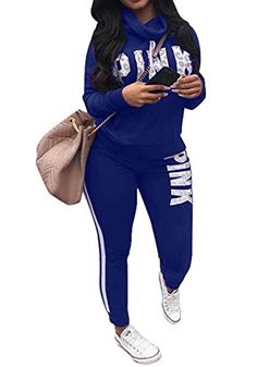 Cromoncent Womens Long Sleeve Pants Printed Multi-Color Jumpsuit Tracksuits