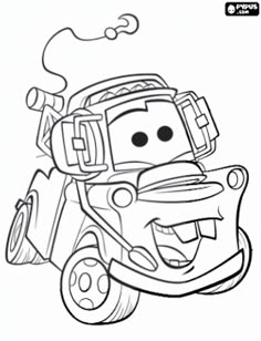 Lightning Mcqueen And Mater Coloring Page