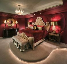 love that eggplant purple on the walls! the black chandelier is so love that eggplant purple on the walls! the black chandelier is so
