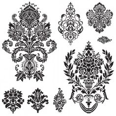 151 best free floral victorian and damask vectors images flowers damask pattern free