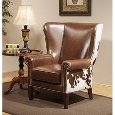 The 64 Best Hair On Hide Images Pinterest Home Decor House Distinction Leather Dalton Hair On Hide Lodge Wing Chair Cowhide Western Furniture