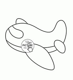Simple Small Plane Coloring Page For Toddlers Transportation Pages Printables Free