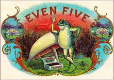 The Owl Bird Smoke Vintage Cigar Tobacco Box Crate Label Art Print