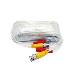 WennoW 4 packs White 60ft BNC Cable /& 3A Power adaptor for Security CCTV use//Zmodo//Qsee