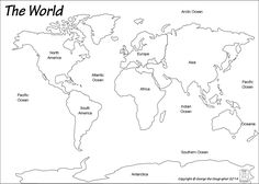 world black and white map