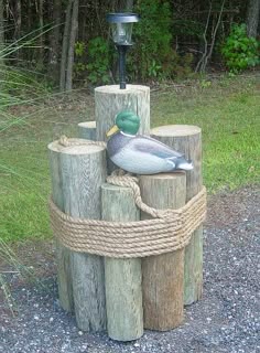 Fast And Fabulous Ideas To Decorate Your Garden Birdhouse Yards Here S A Nautical Idea For Covering Well Pipe