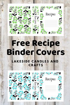 Make your own recipe book binder