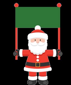 santa clip art santa sign clip art santa peeking over a blank
