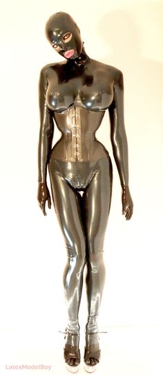 Latex model boy