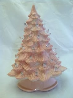 128 Best Ceramic Christmas Trees Images Crafts Xmas Ceramic Christmas Tree With Lights Pink Clear 11 X 8