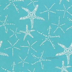 Sea Breeze Starfish Bubbles on Blue Nautical Fabric Wilmington YARD