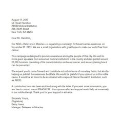 sponsorship proposal letter sample