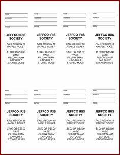 raffle tickets 10 per page templates office com studio 407 raffle ballot template