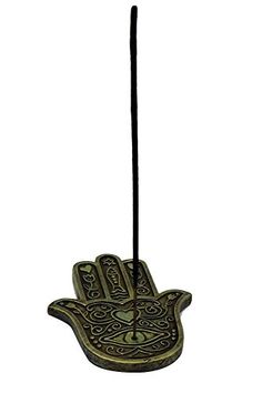 Hamsa Hand Flat Incense Burner 4x5 Fantasy Gifts