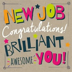 congratulations on job