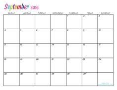 free fillable calendar