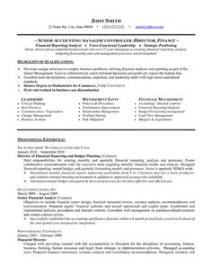 accounting professional resume template