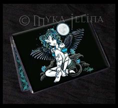 Tribal Fusion Belly Dancer Flower Fairy Art ID Business Card Holder Sonya2 Myka