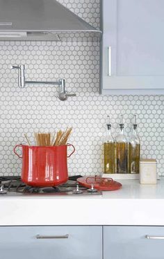 130 Best Kitchen Walls Make A Splashback Images On Pinterest At Www Wallsandfloors Co Uk We A Gloss White Hexagon Mosaic Just