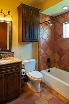 115 Best Bathroom Mexican Tile Images On Pinterest Tiles Floor Tiles For Powder Room Bath Photos Mexican Bathrooom Design Pictures Remodel Decor And Ideas Page 7