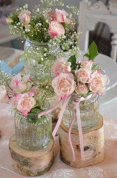 20 Servietten Weiße rosa Rosen Hochzeit Tischdeko Blumen Romantic Roses 33x33cm