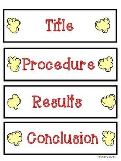 science fair headings printable