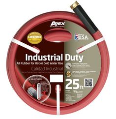 Dia Craftsman 5//8 in x 25 ft L Premium Grade Black Rubber Hose