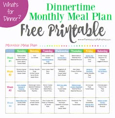 51 best meal planning images family meal planning free printables meal planning chart