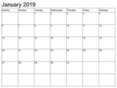 10 best blank calendar january 2019 images january 2019 calendar clip art