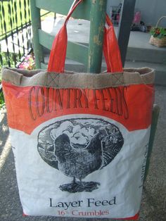 Scratch Grains Gold LINED Feed Sack Tote