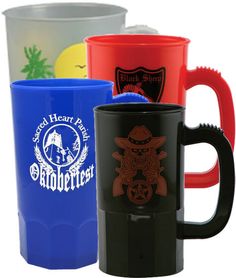 custom plastic beer steins at cups online get your logo on one of