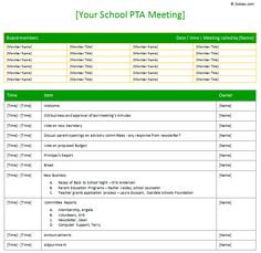 pta agenda sample