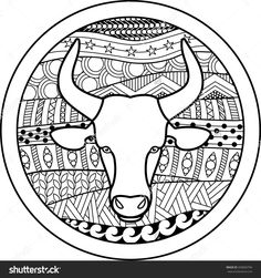 Vector Illustration Of Abstract Zodiac Sign For Talismans Textile Prints Tattoo