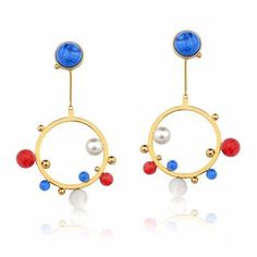 Moon Star Planeta Gota Cristal Pendientes colgantes pendientes asimétrico S/&K