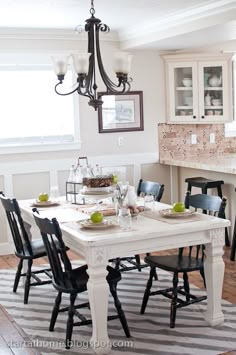 Black And White Dining Room Sets painted kitchen table and chairs-color combo for dining room: gray Black And White Dining Room Sets painted kitchen table and chairs-color combo for dining room: gray