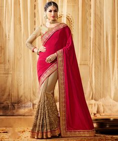 STYLE INSTANT Sarees for Women Banarasi Art Saree en Soie tiss/ée Saree l Indien Cadeau de Mariage Sari avec Chemisier Non Cousu