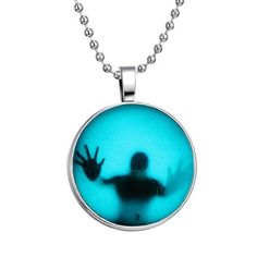 illustration Klimt Fleurs Pendentif en acier inoxydable fait /à la main 30 mm cordon en cuir