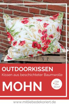 Kissenhülle Rote Punkte Beschichtete Baumwolle 4 Größen Outdoor- Loungekissen
