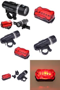 Rear Safety Flashlight Bike Bicycle Light Waterproof Lamp Front 5LED Head Light