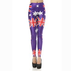 Twisted Envy Baby Leggings United Kingdom Union Jack Flag Baby and Toddler Girls Leggings
