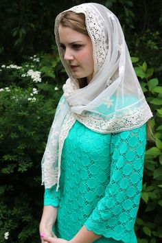 Luxe voile blanc avec dentelle bordure idéal communion BN