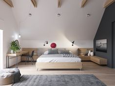 Geräumiges Schlafzimmer mit Dachschräge | Gefällt mir | Pinterest ... Geräumiges Schlafzimmer mit Dachschräge | Gefällt mir | Pinterest ...