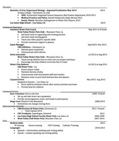 swim instructor resume