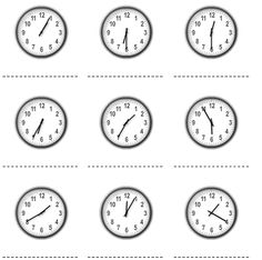 blank clock worksheets