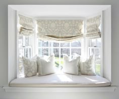 Bay Window Seat With Pillows Panels And Chair Slipcover More Ideas Below Diy Bay Windows Exterior Nook Seat And Plants Dining Shutters Trim Treatments Kitchen