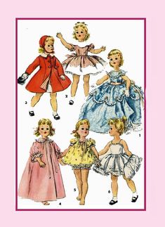 Sweet Sue Vtg 1950s Doll Pattern PLAY CLOTHES ~ 16/" Toni 15/" Miss Revlon