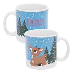 Rudolph Reindeer Rosy Red 12 inch Glossy Ceramic Holiday Covered Plate