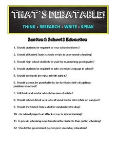 Argumentative essay topics on education