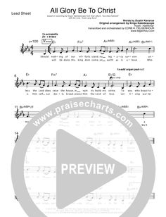 all glory be to christ chords pdf